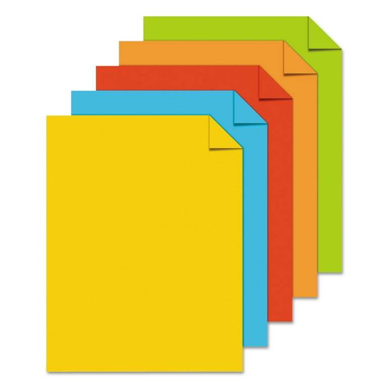 Stuff4 Primary Rainbow Cardstock Paper Pack 8.5 x 11 250 Sheets 65Ilb