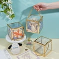 thumbnail image 3 of 10 juegos de cajas de regalo transparentes de 12 x 12 x 12 cm con borde dorado y asa para dulces, chocolates y fiestas., 3 of 9