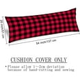 thumbnail image 4 of Buffalo Check Plaid Body Pillow Cover Farmhouse Rustic Patch Woodland Checkered Plaids Red and Black Long Pillow Case Protector with Zipper Rectangle Soft Pillow Cases Covers for Bedroom 20"x54", 4 of 6