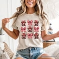 thumbnail image 5 of Highland Cow Coquette Bow Valentine T-Shirt, Cute Hearts Western Tee, 5 of 6