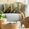 thumbnail image 5 of Ambesonne Autumn Throw Pillow Cover 2 Pack, Misty Woods Cornwall, 20", Orange Green Yellow, 5 of 7