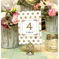 thumbnail image 2 of Darling Souvenir Double Sided Print Polka Dot Table Numbers Wedding Reception Decorative Table Place Cards-5" x 7" (1 to 12), 2 of 4