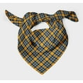 thumbnail image 3 of Bimba Gold Check Check Pure Silk Printed Scarf Dupatta Head Neck Wrap Bandanas For Women 40 x 40 Inches, 3 of 6