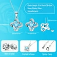 thumbnail image 4 of Eternal Rose with Necklace Earrings Set Birthday Gifts for Women Mom Preserved Real Flowers Mothers Day Valentines Day Gifts Anniversary Jewelry Sets for Women Grandma Wife Girlfriend Her (Blue), 4 of 9