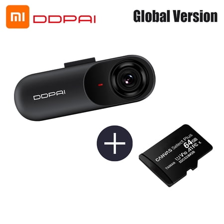 Global Version DDPAI Dash Cam mola N3 Driving Recorder Car On-Dash Mounted Cameras with Super Night Vision 1600P Wi-Fi G-Sensor WDR Loop Recording Motion Detection Parking Monitor with 64G TF Card