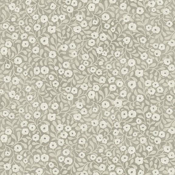 Chesapeake Poppy Trail Grey Floral Wallpaper