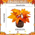 thumbnail image 3 of Fall Decorations For Office,Artificial Maple Leaf Bonsai Tree,With Woven Basket Base, Realistic Fall Centerpieces For Dining Table For Thanksgiving Holiday Home Shelf Office Decor, 3 of 6