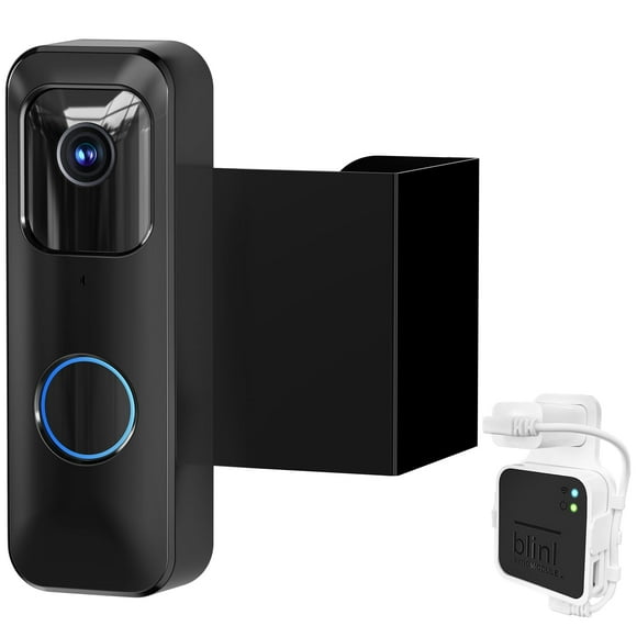 Blink Doorbell Mount, Anti-Theft Video Doorbell for No-Drill Mounting Bracket, Not Block Doorbell Motion Sensor, Doorbell Bracket Accessories for Houses Apartments Rentals (Black)