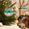 thumbnail image 4 of Ocean Animal Christmas Ornaments, 3.2In Blue Hanging Bauble with Sea Glass Decor, Coastal Beach Themed Decoration with Seashells Starfishes for Christmas Tree Party Gifts, 4 of 6