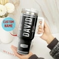 thumbnail image 4 of Personalized Drum Tumbler Cup With Lid 40oz Custom Name Double Wall Vacuum Thermos Insulated Travel Mug Drumming Music Gifts Birthday For Drummer Drum Player Friends Colleagues, 4 of 6