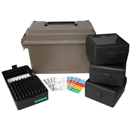 MTM Ammo Can Combo AC11 Polymer Dark Earth with 4 Flip-Top Ammo Boxes 22-250...