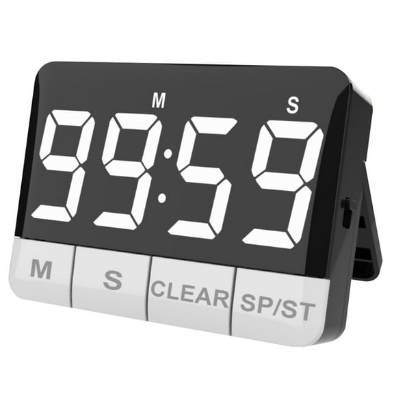 HomeLife Kitchen Timer 120dB Loud Alarm Large LED Display Energy-saving Magnetic Countdown Multi-purpose Portable Timer