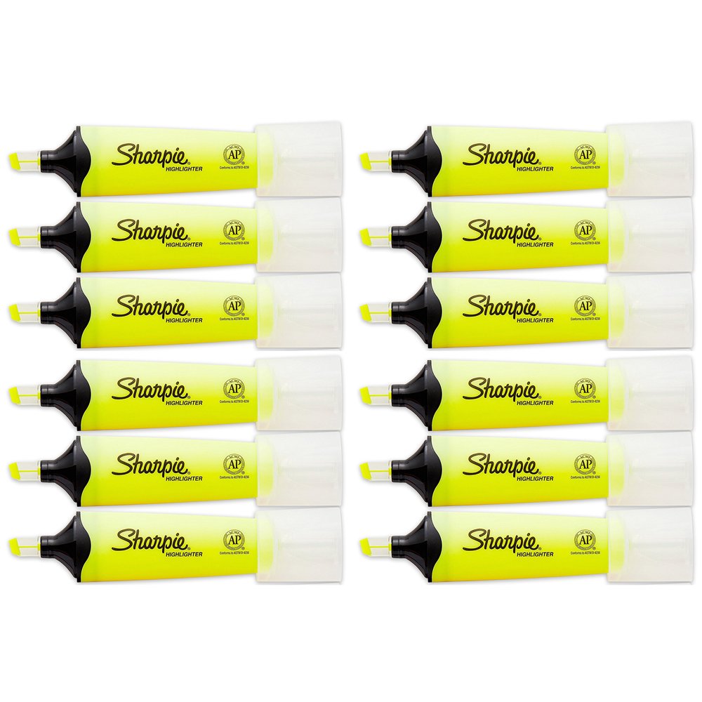 Sharpie Clear View Tank Highlighter, Chisel Tip, Smear Guard Ink