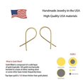 thumbnail image 4 of Upside Down Huggie Hoop Earrings 24mm 18 GA Hypoallergenic Lightweight Wire Piercing Drop Dangle Threader Hoops for Women(14K Rose Gold Filled, Diamond Cut Wire), 4 of 6