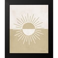thumbnail image 2 of Lady Louise Designs 15x18 Black Modern Framed Museum Art Print Titled - Neutral Nursery Half Sun, 2 of 5
