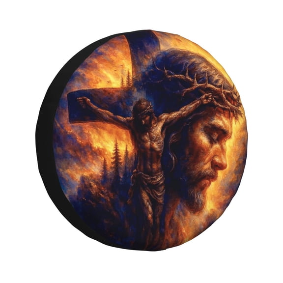 Jesus Is King Universal Spare Tire Cover,14,15,16,17 Inch