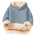 thumbnail image 4 of SGMVNU Hoodies for Teen Girls, Girl's Oversized Hoodie Sweatshirt, Boys Fashion Pullover Tops Kids Winter Clothes(Size 7-8 Years, yk251203_1-Light Blue), 4 of 4