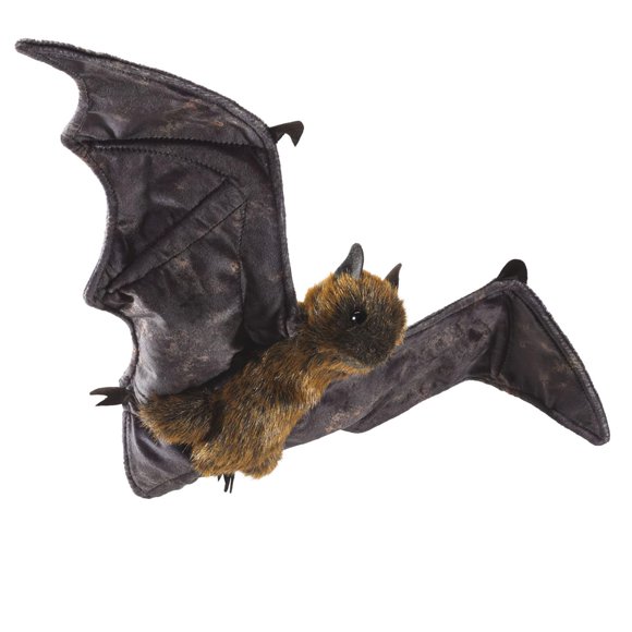 Marioneta de mano Folkmanis Fruit Bat, marrón y negro