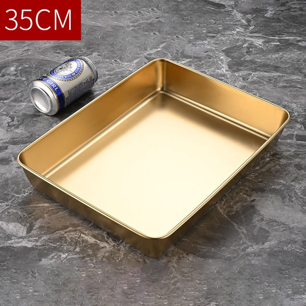 Mduoduo Stainless Steel Tray Barbecue Plate Snack Plate Hot Pot Dish