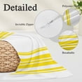 thumbnail image 3 of Yellow Striped Body Pillow Cover 20 x 54 Inch Decorative Pillow Cover Farmhouse Simple Line Vertical Stripes Lumbar Pillowcase Seasonal Rectangle Cushion Case for Couch Sofa Bed Living Room, 3 of 9