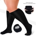 thumbnail image 2 of 3 Pairs Plus Size Copper Compression Socks for Women & Men Circulation 20-30 mmHg - Better Blood Flow, Swelling , Best Support for Medical, Running, Nursing, 2 of 6