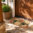 thumbnail image 6 of Floral Welcome Doormat for Front Door, Cute Flower Paw Print Mat, Thanksgiving Faux Coir Door Rug, Non-Slip Entryway Mat for Indoor Outdoor Porch, Balcony & Home Decor, 15.7 x 23.6 Inches, 6 of 8