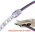 thumbnail image 3 of GUYUTING 4 Pin LED Connector Quick Connection Hassle Free For 10mm RGB 4 Pin LED Strips Power Supply LED Controller Smart Home Systems, 3 of 8