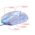 thumbnail image 4 of VONKY Gaming Mouse Low-noise 7 Color Backlight 6 Key Anti-slip Mechanical Mouse Gaming Accessory, White, 4 of 9
