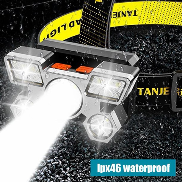 Lámpara De Cabeza Faro USB 5xLED Cuentas Portátil Pesca Recargable Impermeable Faro Likrtyny Para estrenar
