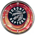 thumbnail image 1 of Toronto Raptors Round Wall Style Clock, Chrome, 1 of 1