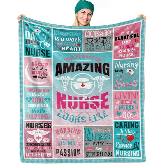 Nurse Gifts, Nurse Gifts for Women, Gifts for Nurses Female, Gift for Nurse, Gift for Nurses Women, Nurse Blanket 60"x 50"
