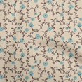 thumbnail image 1 of oneOone Viscose Chiffon Light Brown Fabric Jacobean Floral Sewing Craft Projects Fabric Prints By Yard 42 Inch Wide, 1 of 4