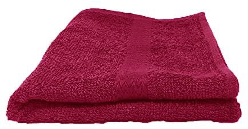 EOM Towels Bleach Safe 100% Cotton Ringspun Vat Dyed Hand Towels Size 16" X 28" 12 Pack Great for Salon, Gym and Home use. (Burgundy)