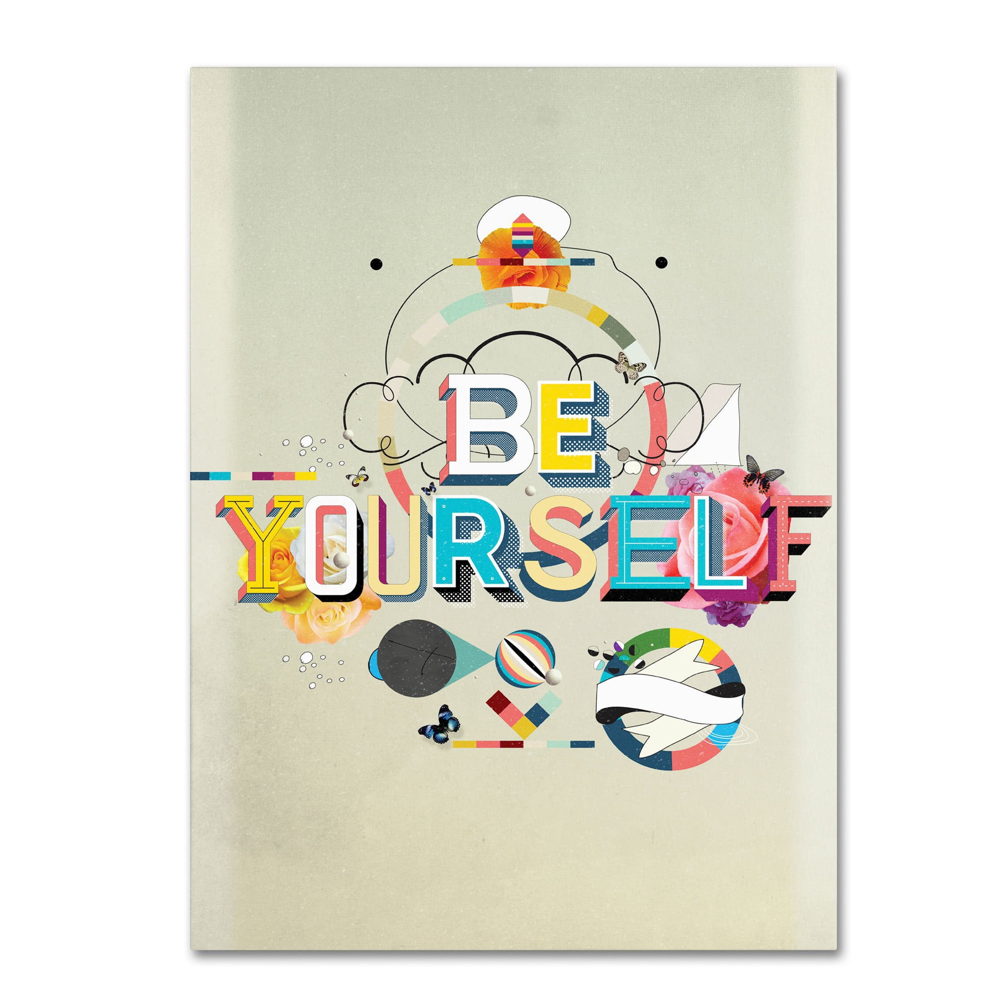 Trademark Fine Art "Be Yourself" Canvas Art by Kavan & Co