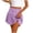 Purple, variant on BRGZLK Pleated Tennis Skirts For Women Casual Solid Color Elastic Waist Loose High Waist Golf Skirt Lightweight Mini Athletic Skorts Workout