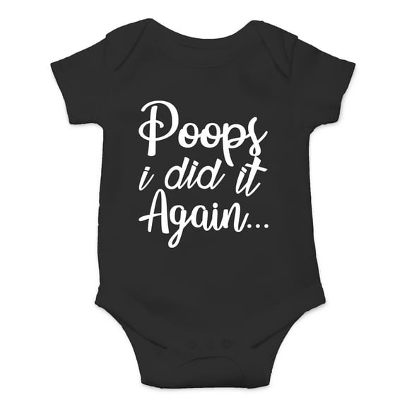 Poops, I Did It Again - Funny Parody Song, Oh Baby, Baby - Cute One-Piece Infant Baby Bodysuit