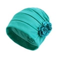 thumbnail image 3 of Polyester Ladies Turban Washable Solid fine polyester; Color Stylish Traditional Cap Office Shopping Head Headband Bonnet Green, 3 of 7