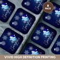 thumbnail image 6 of 3dRose, Cute Illustrated Blue Birds with Snowflakes Festive Winter Holiday, set of 8 Coasters - Soft, 6 of 7