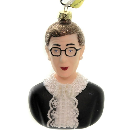 Ruth Bader Ginsburg - 1 Ornament 4.5 Inch, Glass - Ornament Supreme Court Rgb Go4015