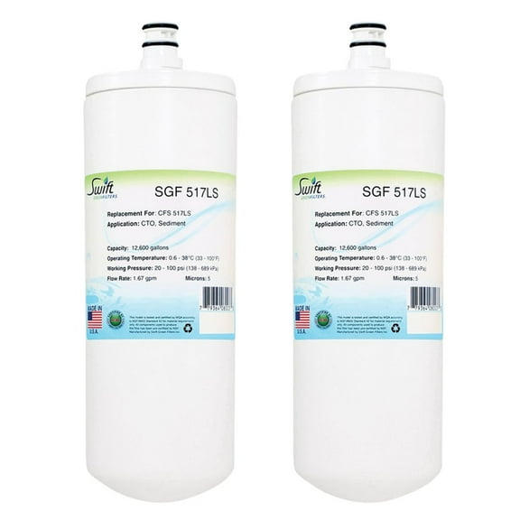 Swift Green Filters SGF-517LS Compatible Commercial Water Filter for CFS 517LS , Made in USA (Pack of 2)