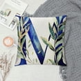 thumbnail image 2 of Acheng Spring Throw Pillow Covers Cushion Cases  Spring Throw Pillow Covers Monogram Letter Pillow Covers Plant Blue Accent for Sofa Couch Décor White, 2 of 5
