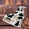 thumbnail image 6 of Whimsical Black Cats Pumpkin Autumn autumn celebration, Playful Pet Portrait Pattern, Warm Flannel Blanket for Living Room and Bedroom, Cat Lovers autumn celebration Gift, Pet Lover Home Decor, 6 of 9