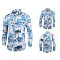 thumbnail image 2 of Camisa estampada para hombre, camisa de temperamento ajustada, camisa informal de manga larga con solapa Floral para hombre, camisa de talla grande versión coreana para hombre Pompotops  oipoqjl50360, 2 of 7