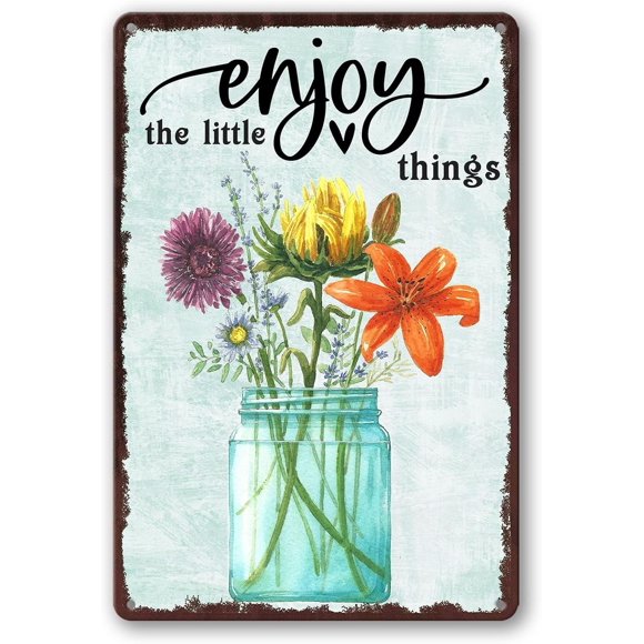 Enchanting Garden Tin Sign - Whimsical "Into The Garden I Go To Lose My Mind" Metal Wall Art - Colorful Vintage Gardening Decor, 12x8 inches, Perfect for Outdoor Spaces and Home Gardens