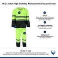 thumbnail image 7 of M.G.I. Adult High Visibility Rainsuit with Coat and Pants, 7 of 7