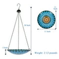 thumbnail image 6 of MUMTOP 12" Glass Kaleidoscope Hanging Outdoor Bird Bath, Orange, 6 of 7