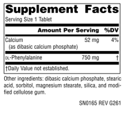 Source Naturals DLPA DL-Phenylalanine* - 750 mg - 60 Tablets