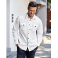 thumbnail image 6 of COOFANDY Men's Western Cowboy Shirts Long Sleeve Cotton Casual Button Down Work Shirt with Pockets, 6 of 6