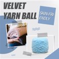 thumbnail image 3 of Yarn Ball Soft Warm Knitting Velvet Yarns 2-Strand Crocheting Thread for Scarf Cardigan, Light Blue, 3 of 8