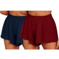 thumbnail image 2 of Xixinqiwan Women's and Women's Plus Size Shorts,2 PC Women Shorts Plus Size Wide Leg Shorts Summer Casual Elastic Waisted Lounge Shorts Comfy Lightweight Athletic Shorts, 2 of 8